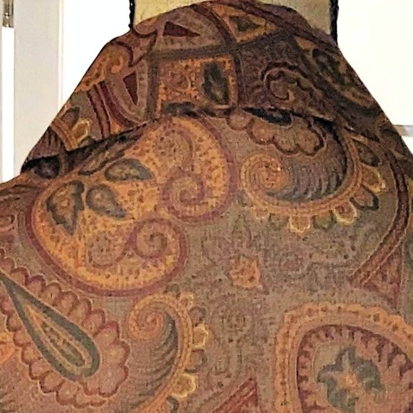 Ellen Tracy Sheer Silk Paisley Button Front Ruffle - Picture 8 of 10